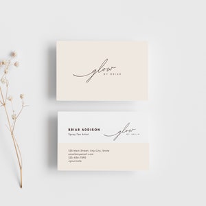 Spray Tan Artist Business Card Template | Modern, Neutral, Classic Cards | Spray Tan Artist Business