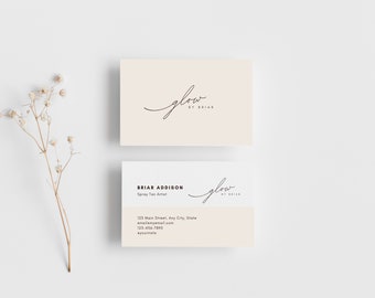 Spray Tan Artist Business Card Template: Modern Neutral Design