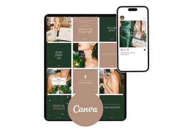 Holiday Spray Tan Instagram Templates: Christmas & New Year (Canva)