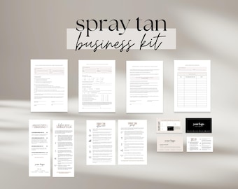 Spray Tan Business Kit for Professionals | Client Forms, Branding & Social Templates for Sunless Tanning