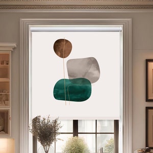 Modern Roller Blinds, Minimalist Roller Shades, Living Room Curtains, Kitchen Curtains, Printed Roller Shades