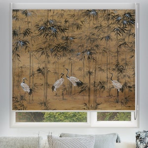 VINTAGE CHINOISERIE Roller Shades, Garza Roller Blinds, Living Room Curtains, Printed Roller Shades, Kitchen Curtains