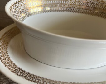 Mikasa Tempo-Seventy Midas Pattern Bowl and Plate