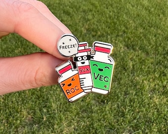 Freeze! Paralytic - Hard Enamel Pin, Cute Medical Nurse, Doctor, Pharmacist, Student, Grad Gift, ICU, Emergency, Pharmacy, Medicine, Nursing