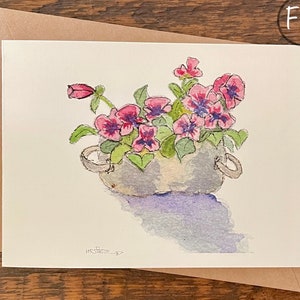 Cartões comemorativos, crie seu próprio conjunto, peça um conjunto do mesmo cartão, aquarela pintada à mão impressa, cartão em branco, dobrado, ecológico