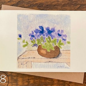 Cartões comemorativos, crie seu próprio conjunto, peça um conjunto do mesmo cartão, aquarela pintada à mão impressa, cartão em branco, dobrado, ecológico