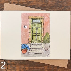 Cartões comemorativos, crie seu próprio conjunto, peça um conjunto do mesmo cartão, aquarela pintada à mão impressa, cartão em branco, dobrado, ecológico