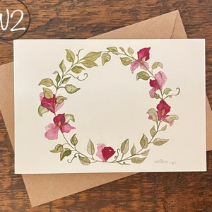 Grußkarten, Erstelle dein eigenes Set, Bestelle ein Set der gleichen Karte, gedruckt handgemaltes Aquarell, Blanko Notizkarte, Gefaltet, Umweltfreundlich