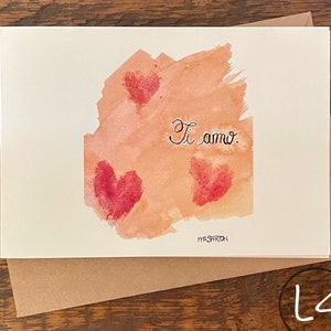 Wenskaarten, Maak je eigen set, Bestel een set van dezelfde kaart, Bedrukte handgeschilderde aquarel, Blanco notitiekaart, Gevouwen, Milieuvriendelijk