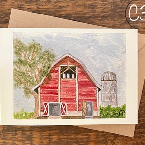 Grußkarten, Erstelle dein eigenes Set, Bestelle ein Set der gleichen Karte, gedruckt handgemaltes Aquarell, Blanko Notizkarte, Gefaltet, Umweltfreundlich