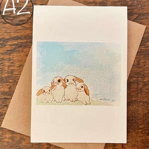 Grußkarten, Erstelle dein eigenes Set, Bestelle ein Set der gleichen Karte, gedruckt handgemaltes Aquarell, Blanko Notizkarte, Gefaltet, Umweltfreundlich