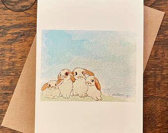 Greeting Cards, Create your own set, Order a set of the Same Card, Printed hand-painted watercolor, Blank notecard, Folded, Eco-friendly