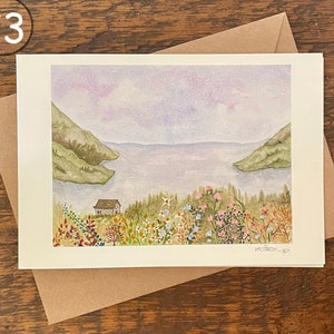 Cartões comemorativos, crie seu próprio conjunto, peça um conjunto do mesmo cartão, aquarela pintada à mão impressa, cartão em branco, dobrado, ecológico