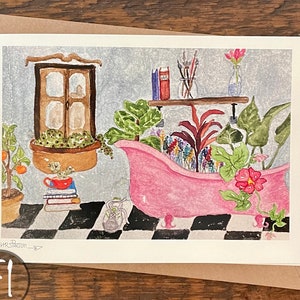 Cartões comemorativos, crie seu próprio conjunto, peça um conjunto do mesmo cartão, aquarela pintada à mão impressa, cartão em branco, dobrado, ecológico