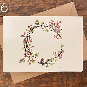 Grußkarten, Erstelle dein eigenes Set, Bestelle ein Set der gleichen Karte, gedruckt handgemaltes Aquarell, Blanko Notizkarte, Gefaltet, Umweltfreundlich