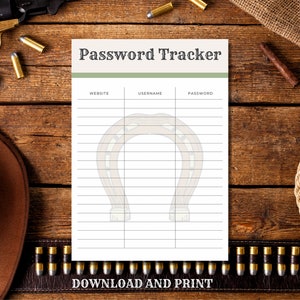 Password Keeper Printable, Digital Password Tracker, Password Log Book, Internet Password Organizer, Password Planner PDF, Instant Download
