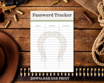 Password Tracker Printable | Digital Download Password Keeper List