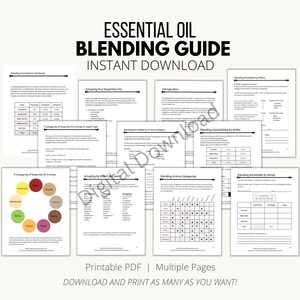 Essential Oil Blending Guide Blending Worksheets Digital Download - Etsy