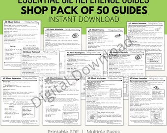 Essential Oil Reference Guide: Aromatherapy Cheat Sheet (Digital Download)