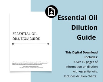 Essential Oil Dilution Guide - Digital Download