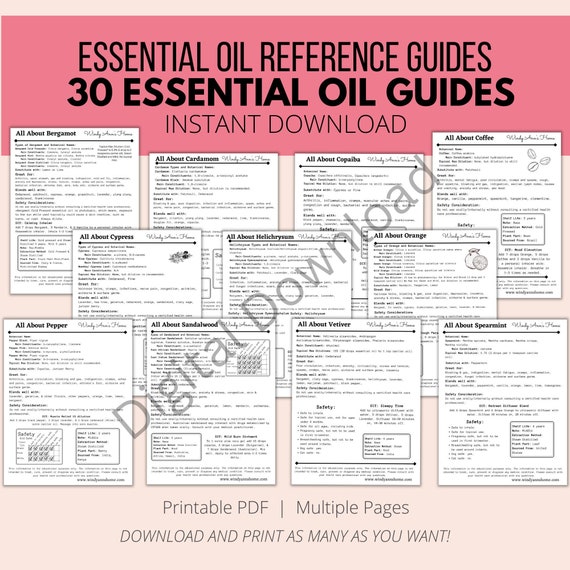 Essential Oils Cheat Sheet