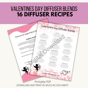 Valentine&#39;s Day Diffuser Blends Poster: 16 Dog-Safe Recipes (PDF)