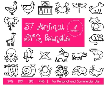 37 Animal SVG Bundle SVG