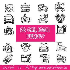 Car Icon SVG Bundle SVG