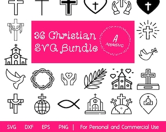 36 Christian Symbols SVG Bundle