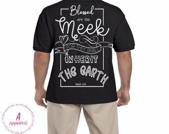 blessed are the meek for they shall inherit the earth matt 5:5 SVG