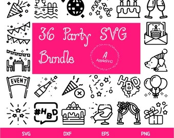 36 Party SVG Bundle