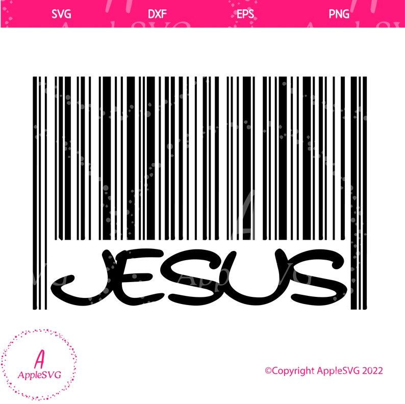Example Bar Code Jesus Jesús código de barras SVG - Etsy México