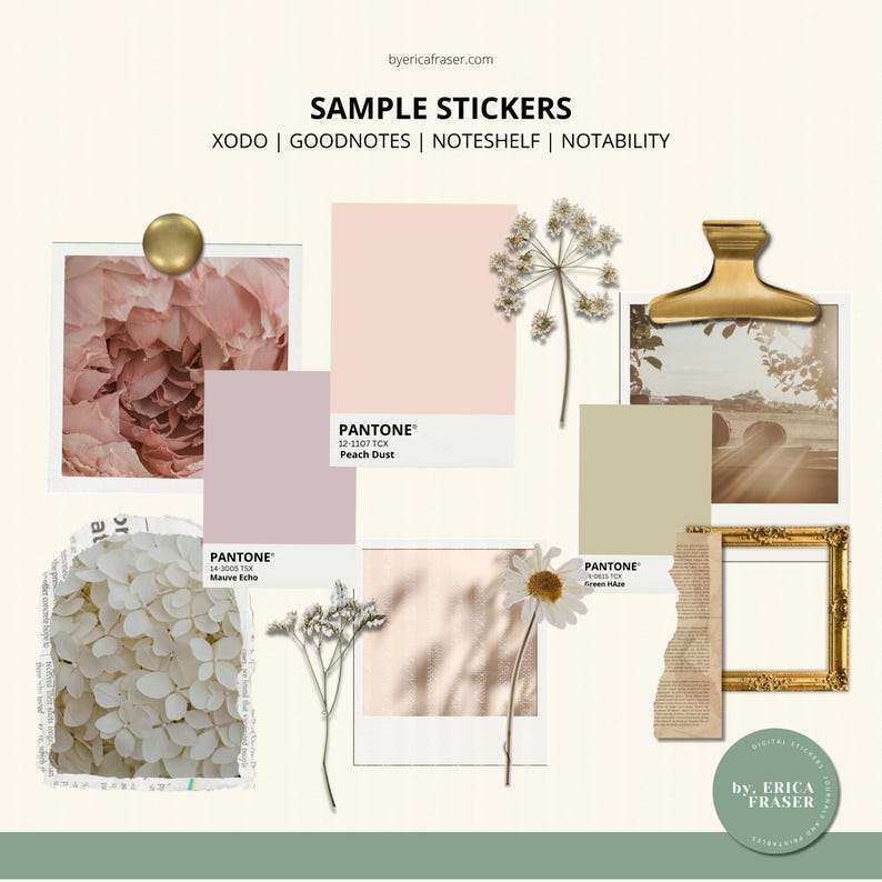 Vision Board Digital Stickers | 150+ Pink Mood Stickers (PNG) - Etsy