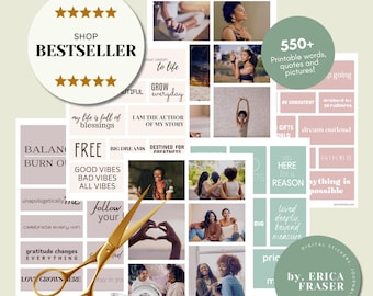 Kit Vision Board per ragazze nere 2026, Kit Vision Board, Dream Board, Legge di attrazione, Manifestation Board, Immagini Vision Board