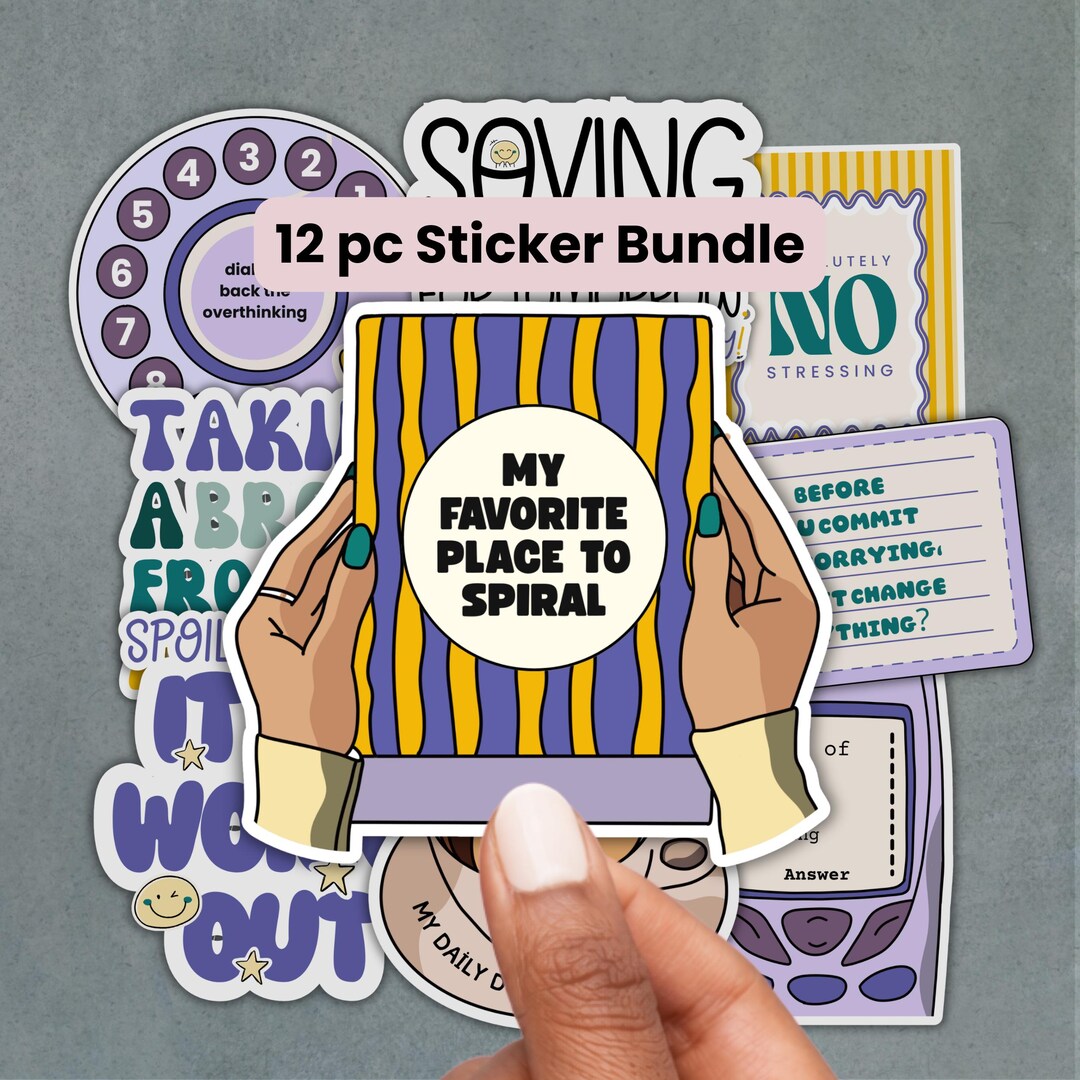 Relatable Stickers Help Funny Relatable Mental Health Sticker Pack (12pcs) | Self Care Vinyl ...
