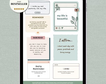 Affirmation Stickers for Digital Planner | GoodNotes iPad (Digital Download