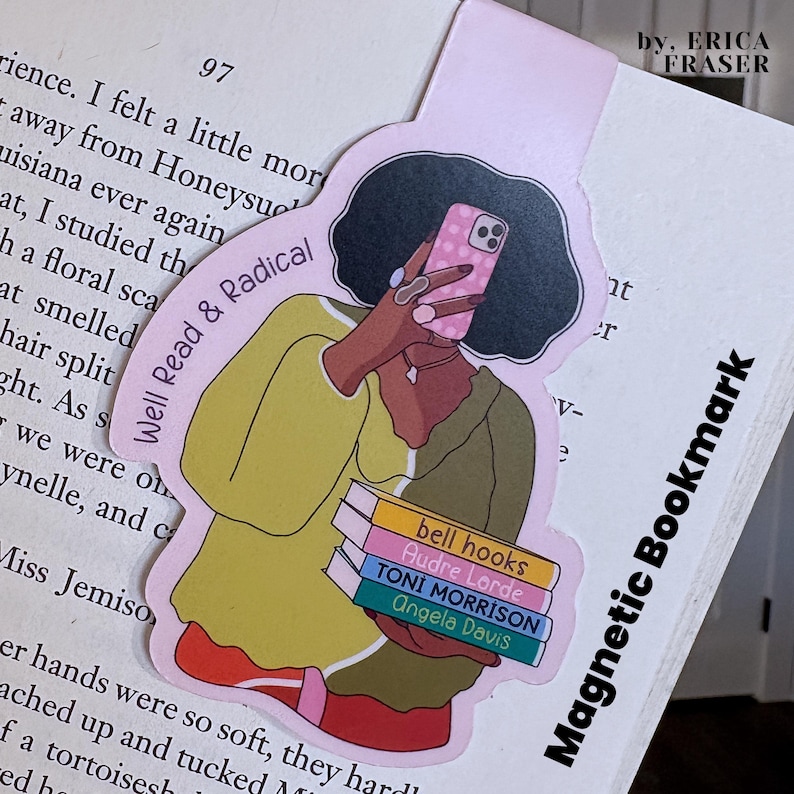 Black women books
Magnetic bookmark
Book lover gift
Literary gift
Reader gift
Black author gift
Feminist gift
Womanist gift
Book club gift
Reading accessory
Bookish gift
Reader accessory
Black girl reader