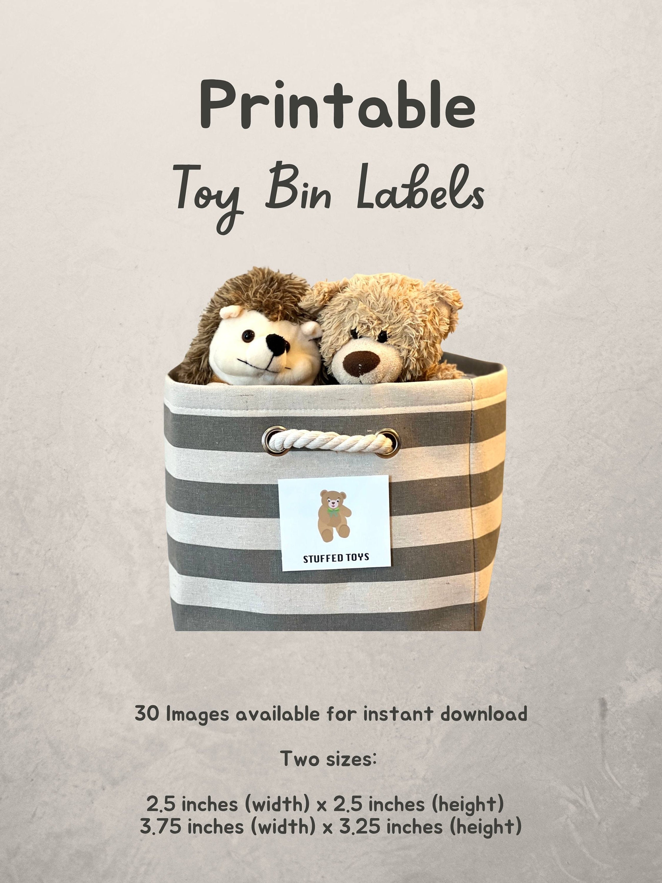 Printable Toy Bin Labels Digital Toy Box Labels for Playroom Etsy