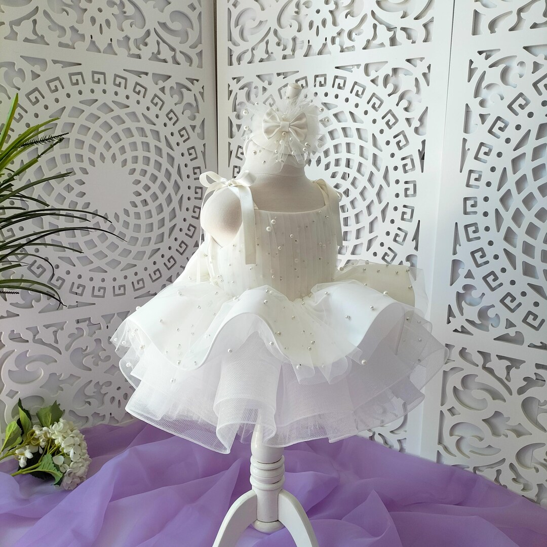 Pearls Beading Tulle Party Dresses