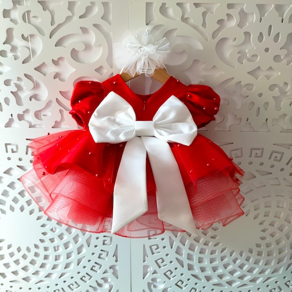open lace back dress Red Big Bow Homecoming Dresses with Pockets Short Prom Dresses SD1396 –  Viniodress main image 1