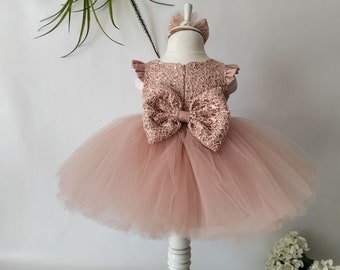 Sparkly puffy dress birthday party toddler baby gırls tulle dress powderpink special day dress baby girl outfit,new baby gift