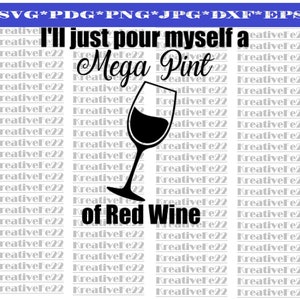 Mega Pint of Red Wine SVG
