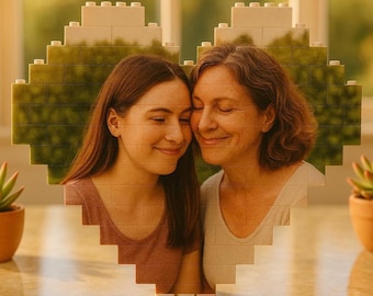 Custom Photo Puzzle Building Blocks | Personalized Gift for Mom | Mother’s Day Gift | Mom Birthday Gift | Photo Building Brick