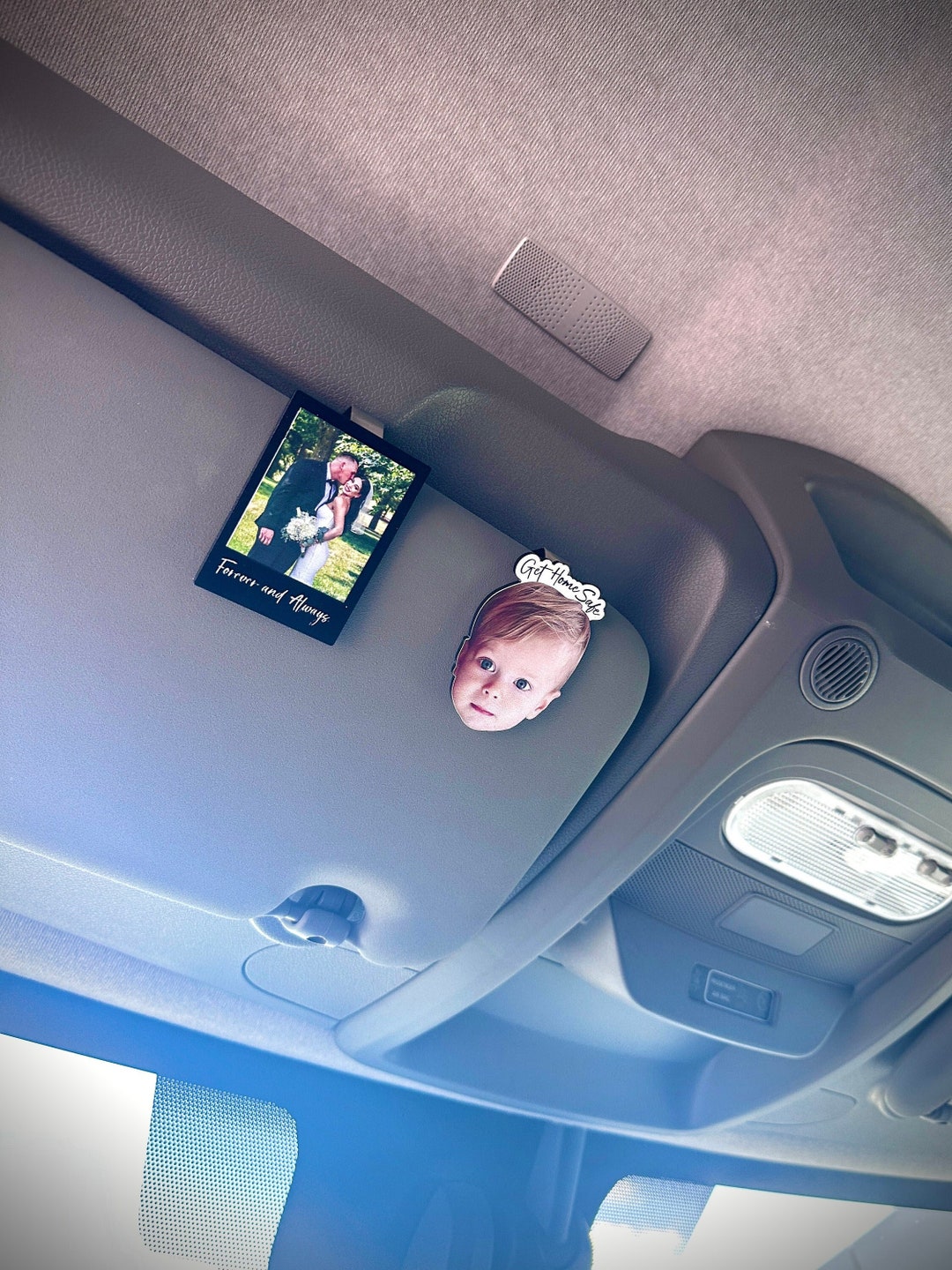 Memorial Visor Clip, Custom Photo Car Visor, Personalized Car Photo ...
