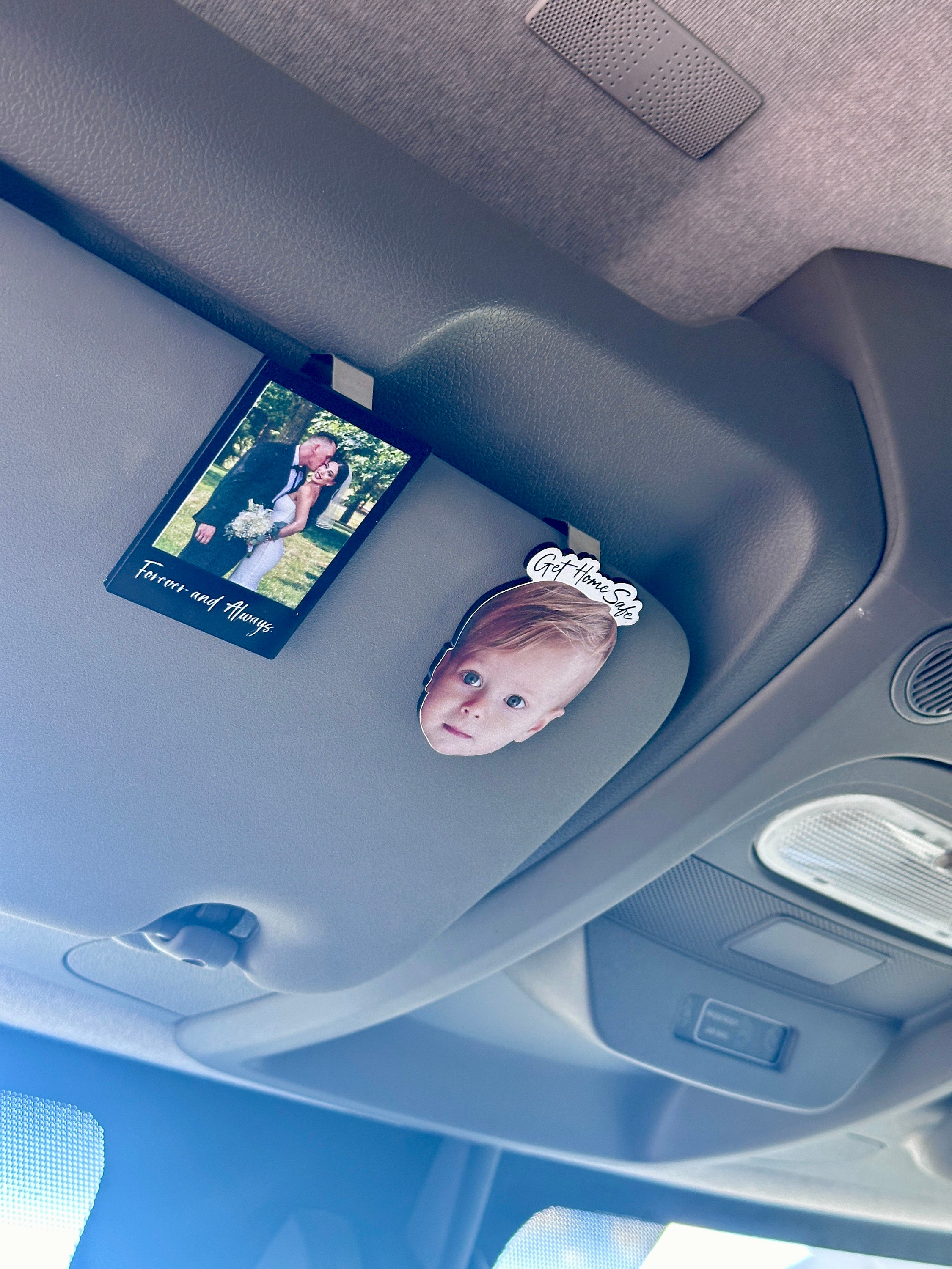Custom Photo Car Visor, Personalized Car Photo Decor, Car Gift for Women, Men