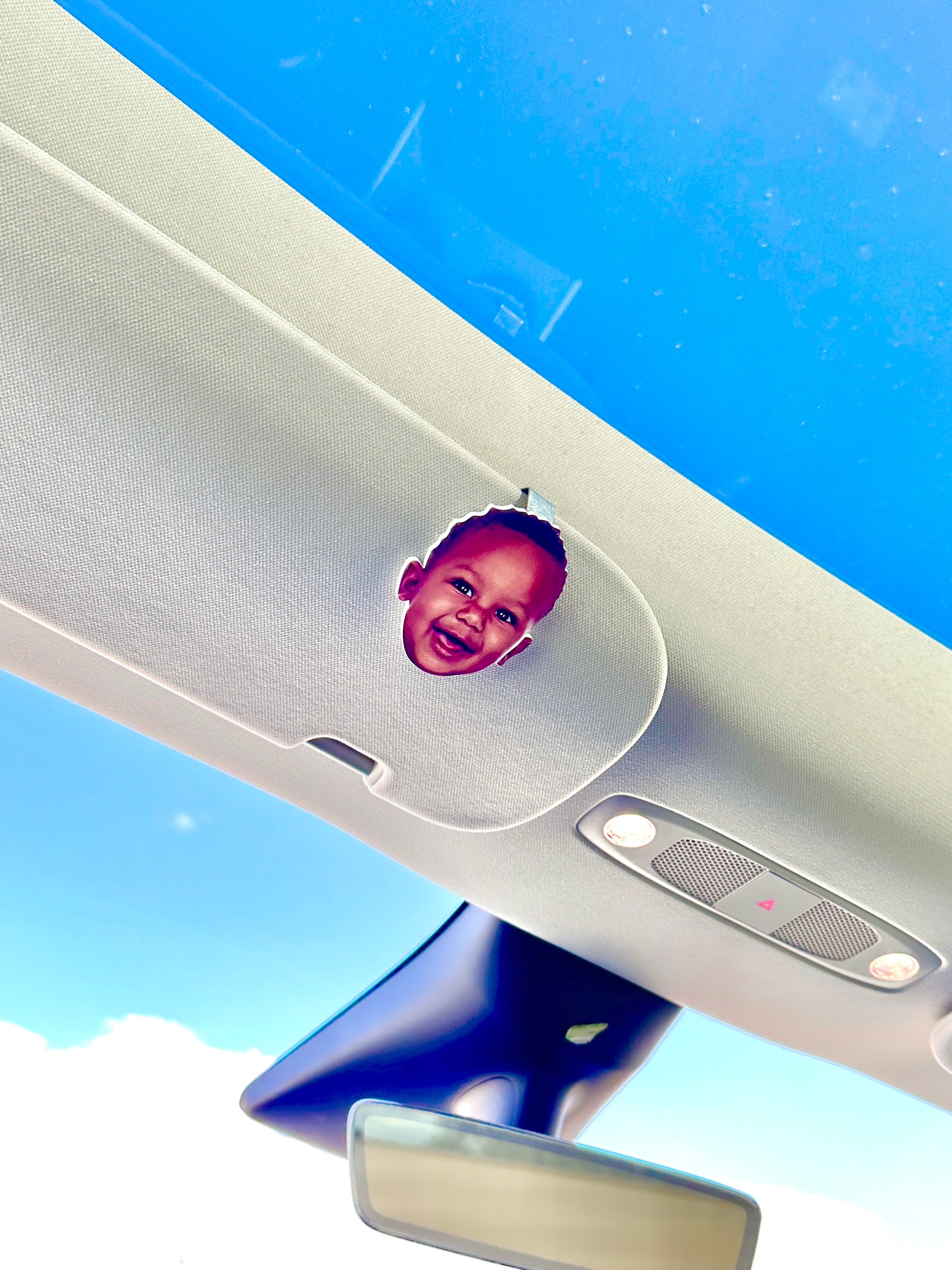 Custom Photo Car Visor, Personalized Car Photo Decor, Car Gift for Women, Men