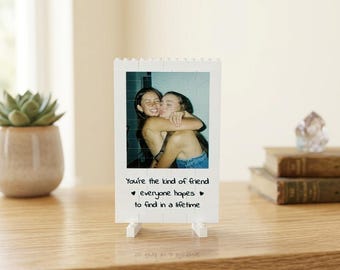 Bloque de construcción con foto personalizado de mejores amigas, rompecabezas de recuerdo personalizado, regalo de amistad, bonito regalo de cumpleaños