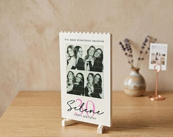 Bloque de construcción con foto de cumpleaños para mejor amigo, rompecabezas personalizado de recuerdo, idea de regalo de amistad con foto personalizada.