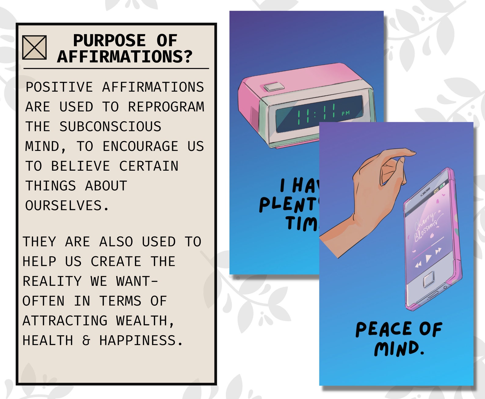 30 Editable Affirmation Cards DIY Canva Template Self Esteem Etsy