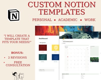 student planner notion template Custom Notion Template, Made to Fit Your Needs, Create Planner, Budget Tracker, Home Organizer and More, Specializes In Neurodivergent Needs